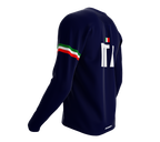 MTB BMX Cycling Jersey Long Sleeve Code Italy Blue for Men and Women