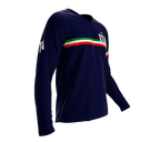 MTB BMX Cycling Jersey Long Sleeve Code Italy Blue for Men and Women