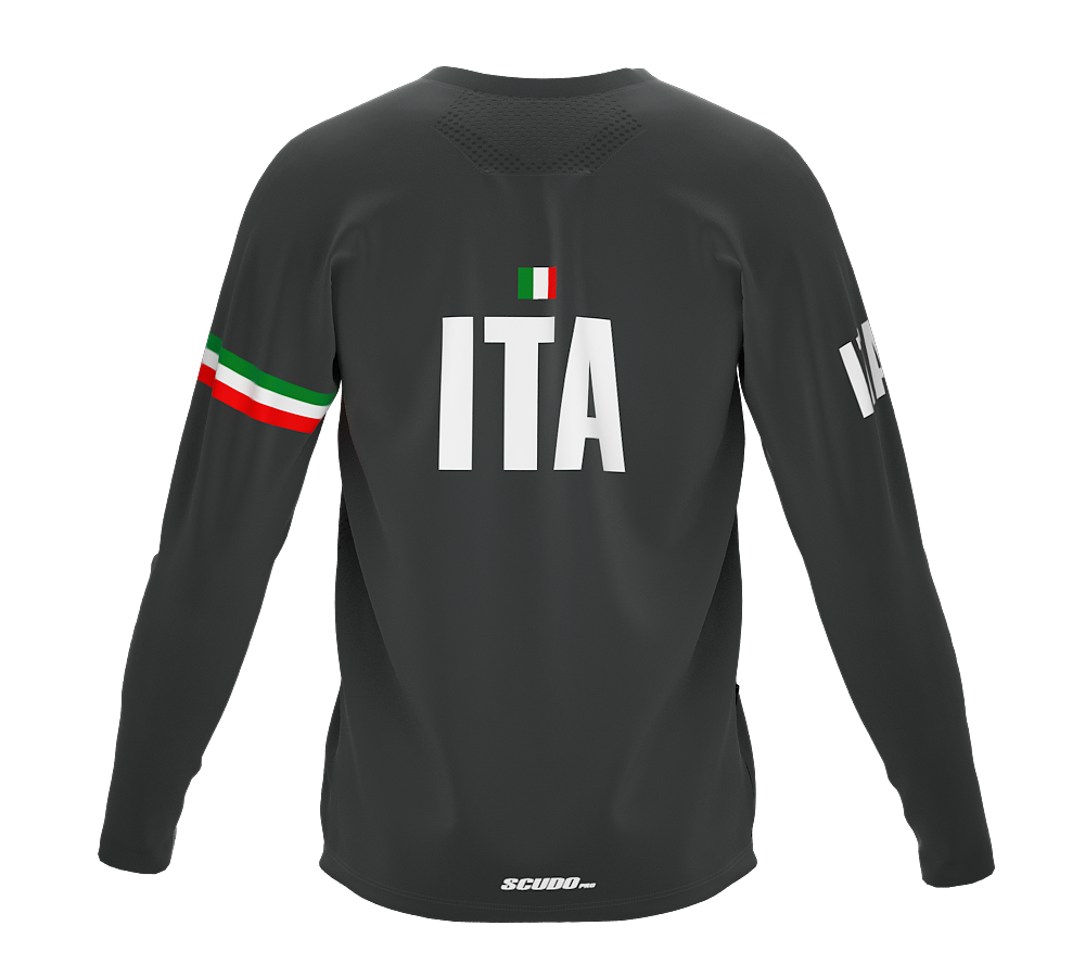 MTB BMX Cycling Jersey Long Sleeve Code Italy Gray for Men and Women