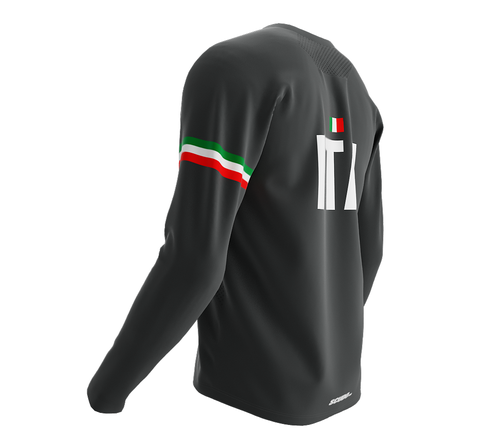 MTB BMX Cycling Jersey Long Sleeve Code Italy Gray for Men and Women