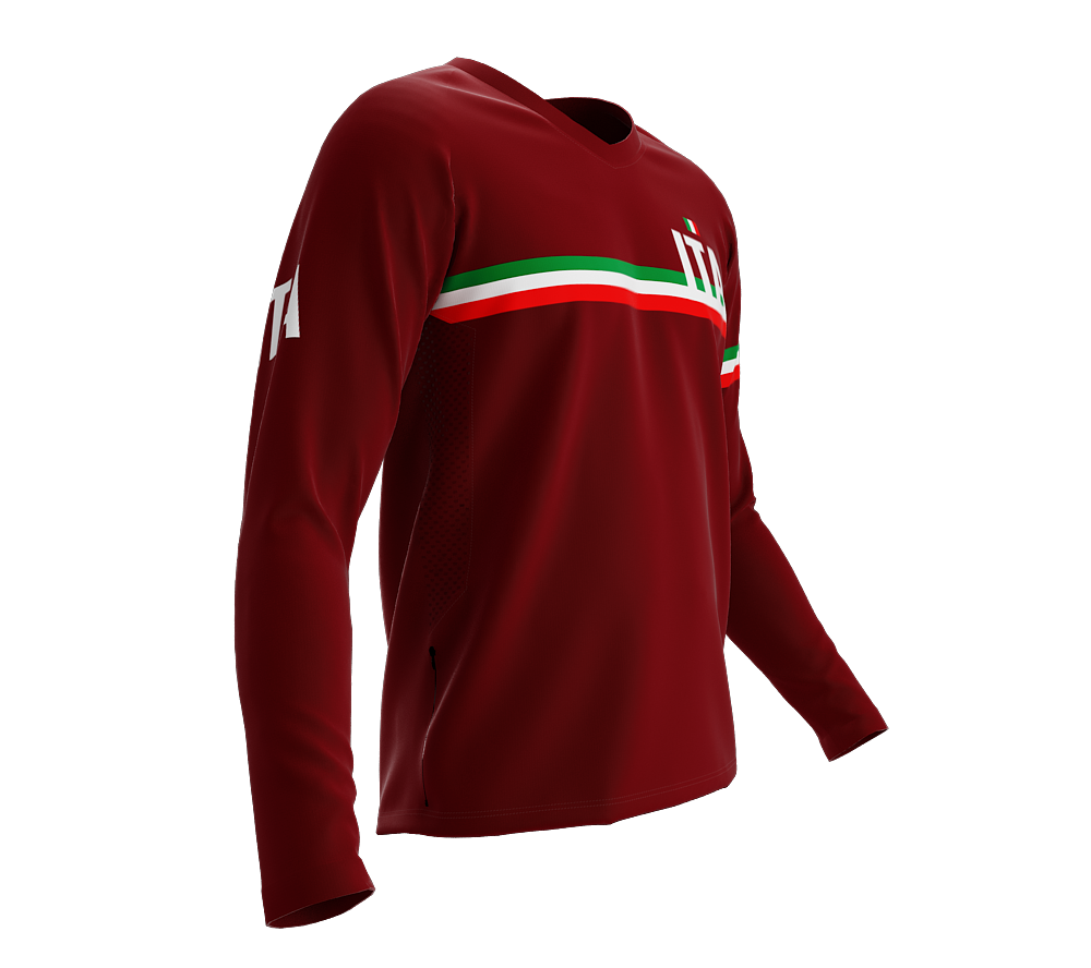 MTB BMX Cycling Jersey Long Sleeve Code Italy Vine for Men and Women