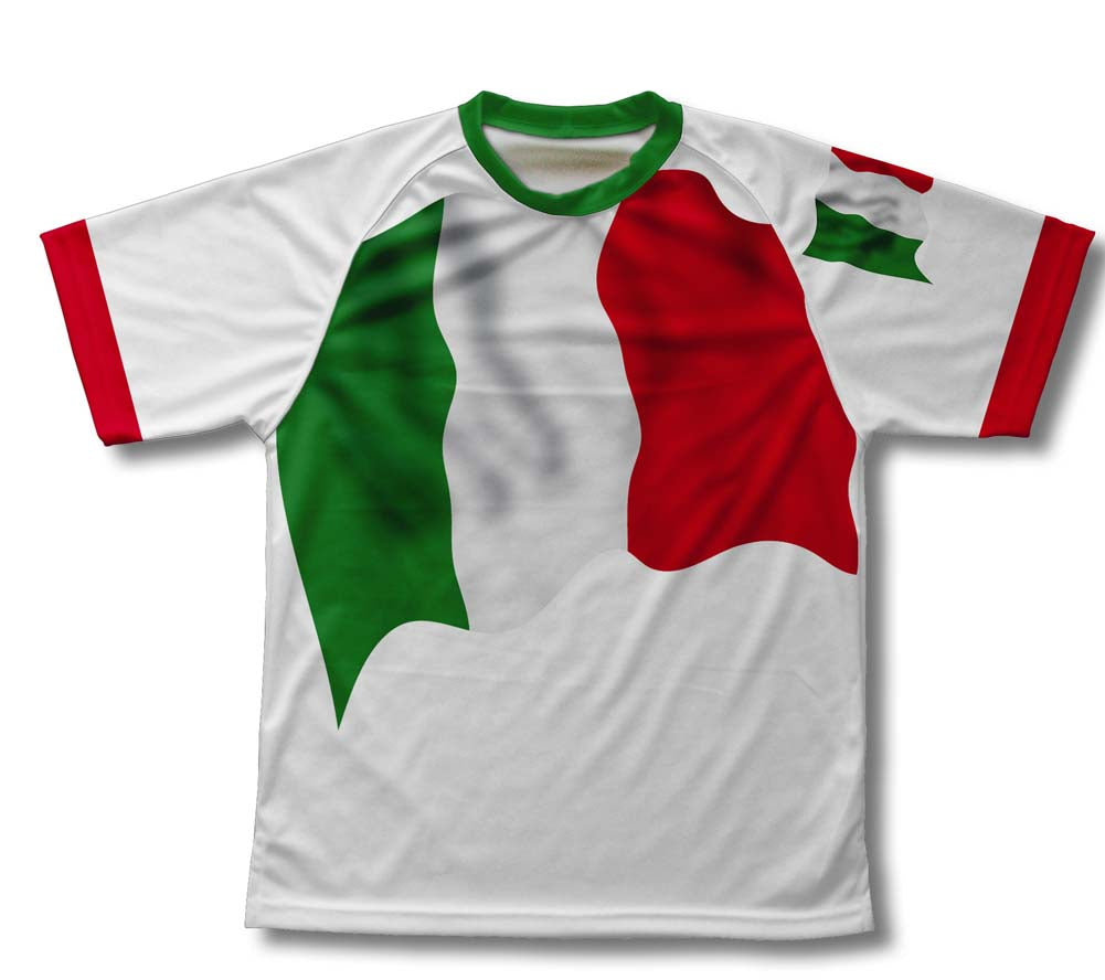 Italy Flag Technical T-Shirt for Men and Women