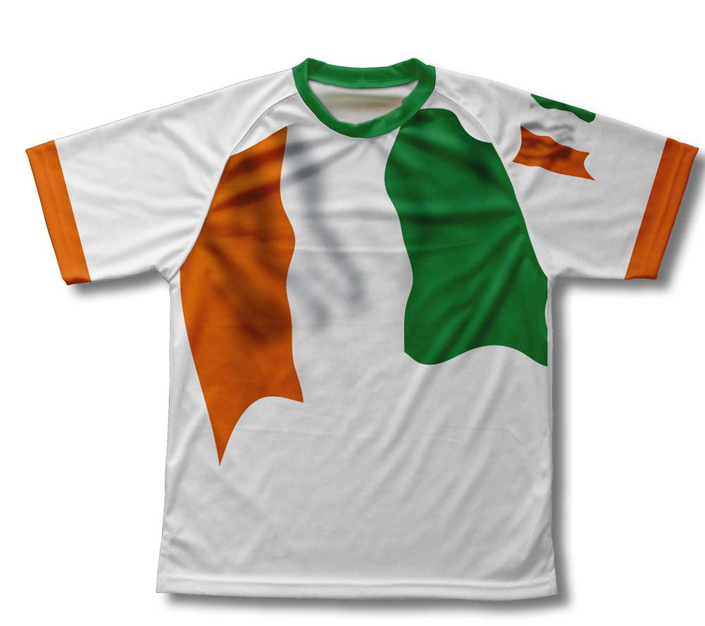 Ivory Coast Flag Technical T-Shirt for Men and Women