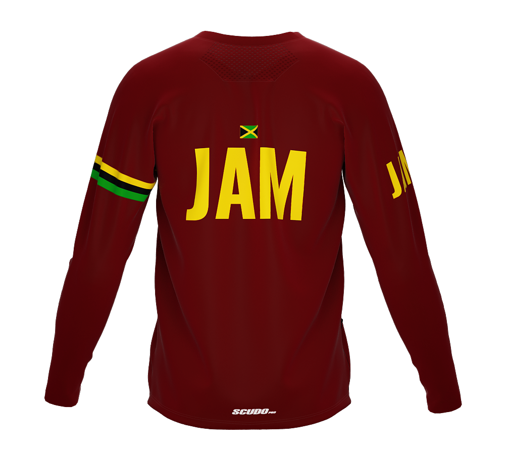MTB BMX Cycling Jersey Long Sleeve Code Jamaica Vine for Men and Women