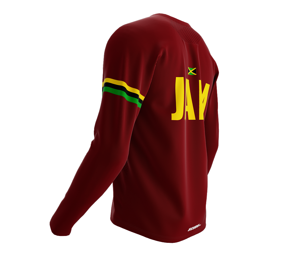 MTB BMX Cycling Jersey Long Sleeve Code Jamaica Vine for Men and Women