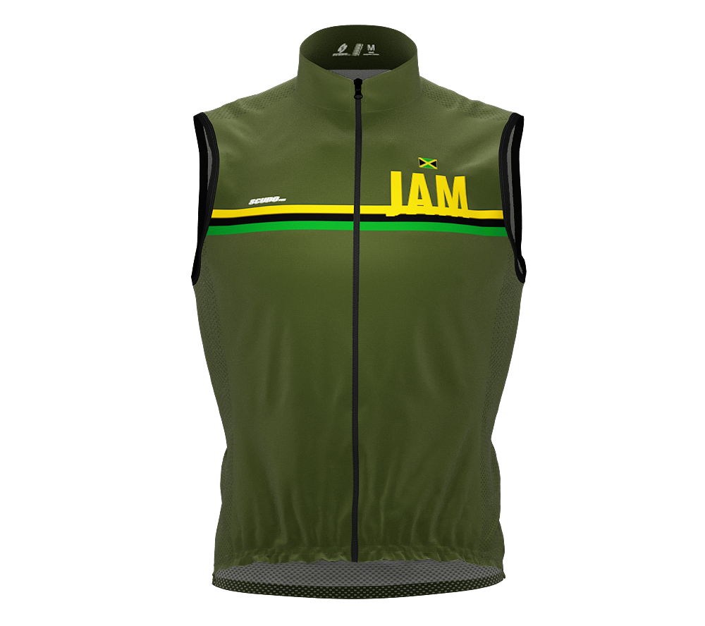 Wind Breaker Cycling Running Sports Vest Jamaica Country Code for Men And Women