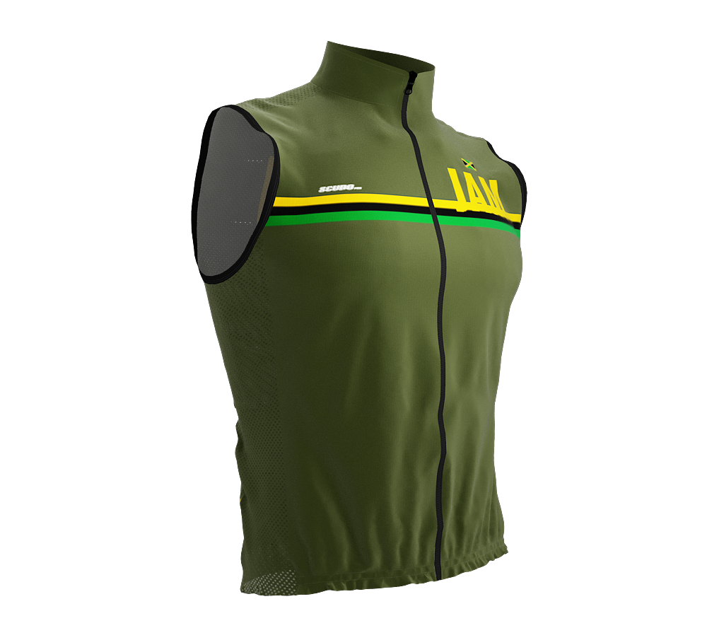 Wind Breaker Cycling Running Sports Vest Jamaica Country Code for Men And Women