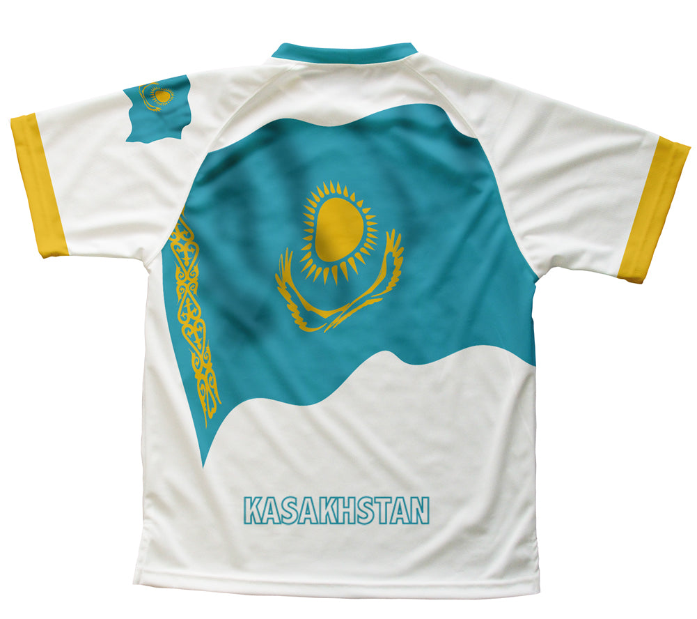 Kasakhstan Flag Technical T-Shirt for Men and Women