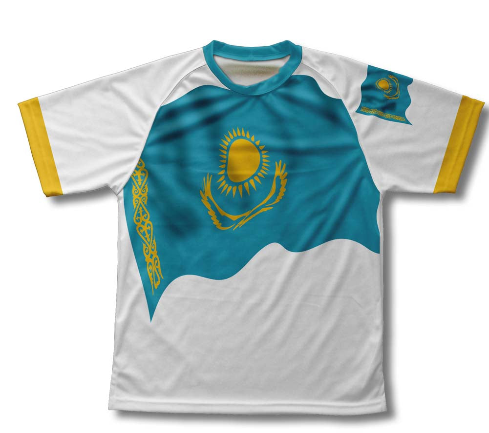Kasakhstan Flag Technical T-Shirt for Men and Women