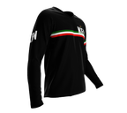 MTB BMX Cycling Jersey Long Sleeve Code Kenya Black for Men and Women