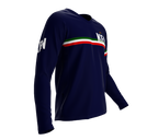 MTB BMX Cycling Jersey Long Sleeve Code Kenya Blue for Men and Women
