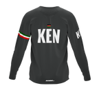 MTB BMX Cycling Jersey Long Sleeve Code Kenya Gray for Men and Women