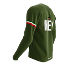 MTB BMX Cycling Jersey Long Sleeve Code Kenya Green for Men and Women