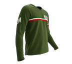 MTB BMX Cycling Jersey Long Sleeve Code Kenya Green for Men and Women