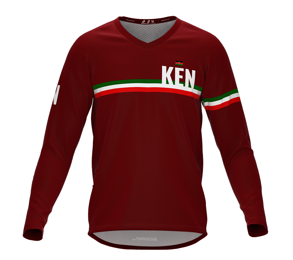 MTB BMX Cycling Jersey Long Sleeve Code Kenya Vine for Men and Women