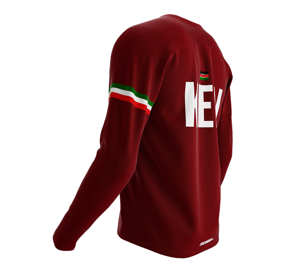 MTB BMX Cycling Jersey Long Sleeve Code Kenya Vine for Men and Women