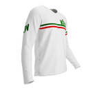 MTB BMX Cycling Jersey Long Sleeve Code Kenya White for Men and Women