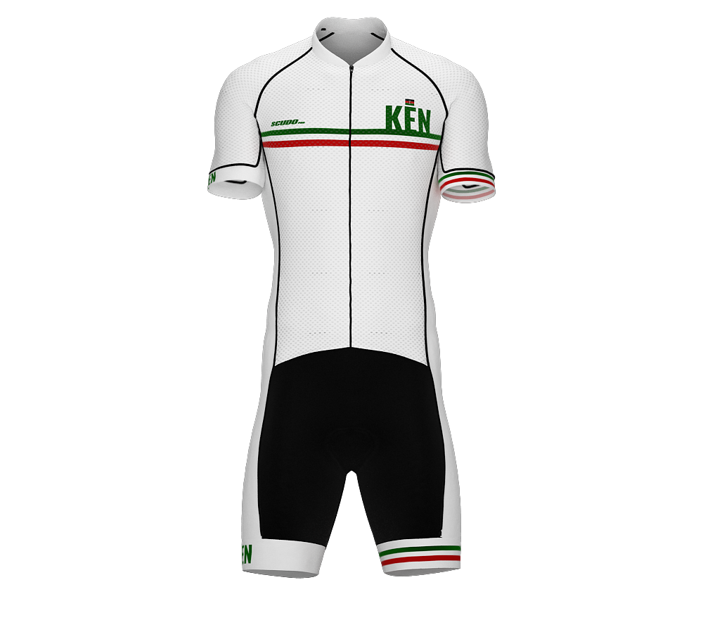 Kenya White Code Cycling Speedsuit for Men
