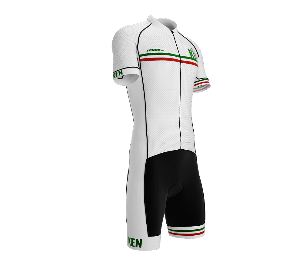 Kenya White Code Cycling Speedsuit for Men