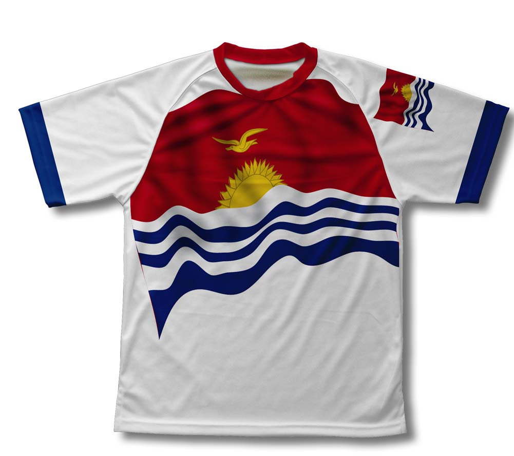 Kiribati Flag Technical T-Shirt for Men and Women