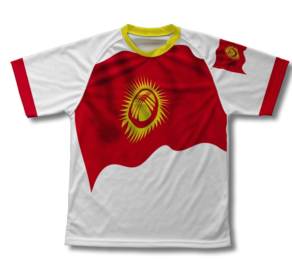 Kyrgyzstan Flag Technical T-Shirt for Men and Women