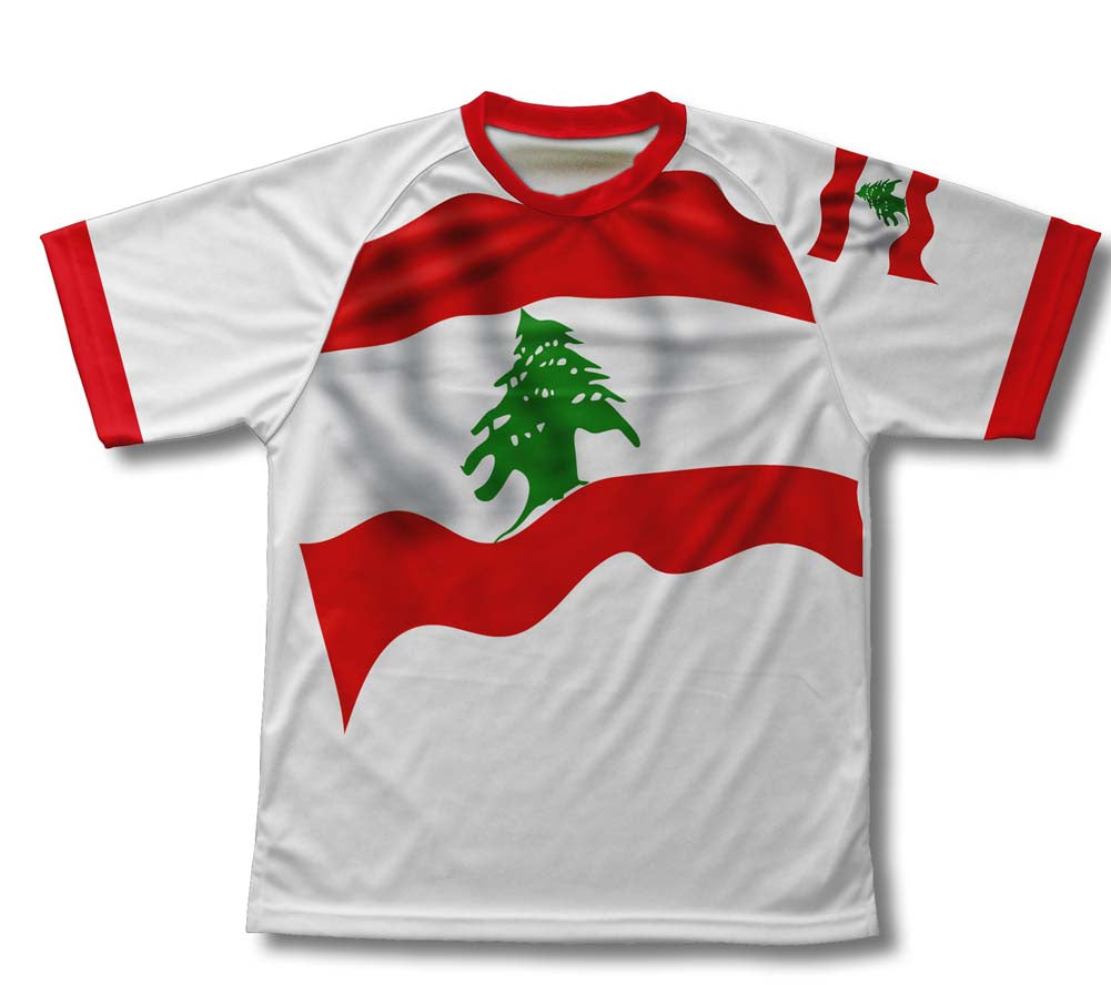 Lebanon Flag Technical T-Shirt for Men and Women