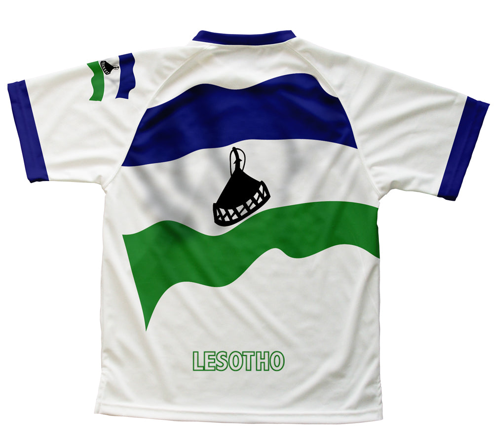 Lesotho Flag Technical T-Shirt for Men and Women