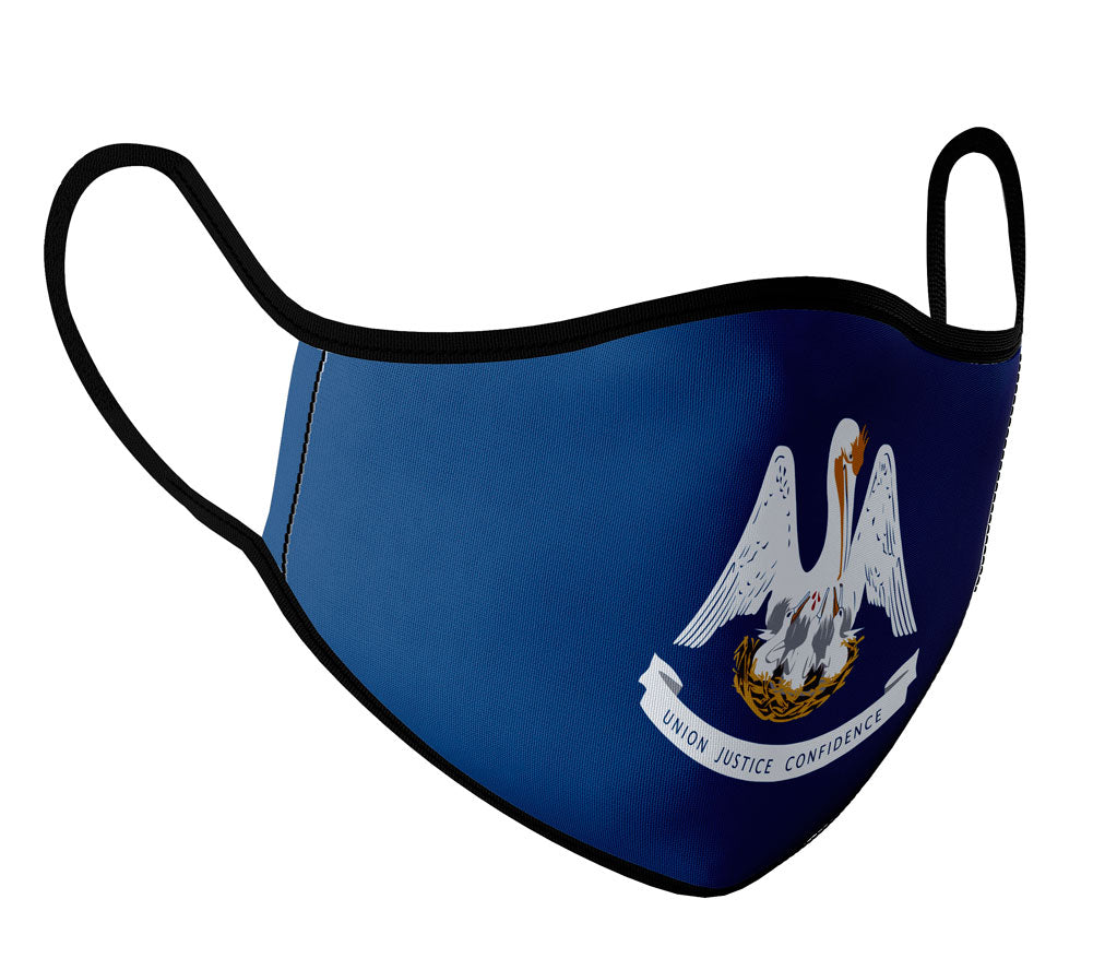 Louisiana - Face Mask with fluid and moisture resistant fabric. Reusable and Washable