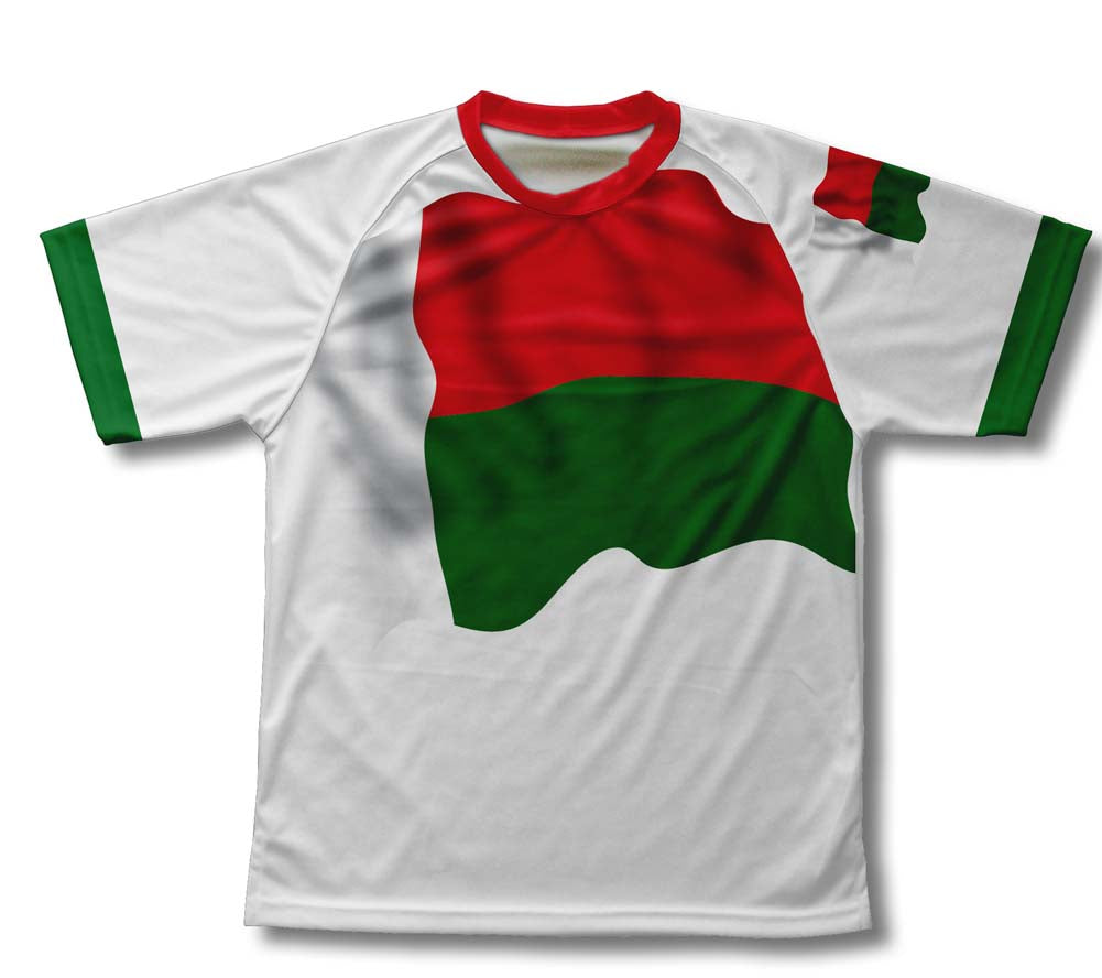 Madagascar Flag Technical T-Shirt for Men and Women