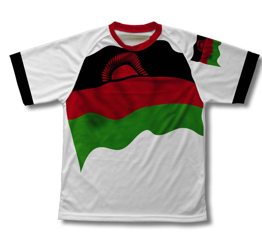 Malawi Flag Technical T-Shirt for Men and Women