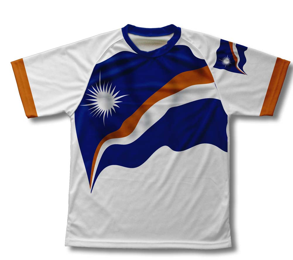 Marshall Islands Flag Technical T-Shirt for Men and Women