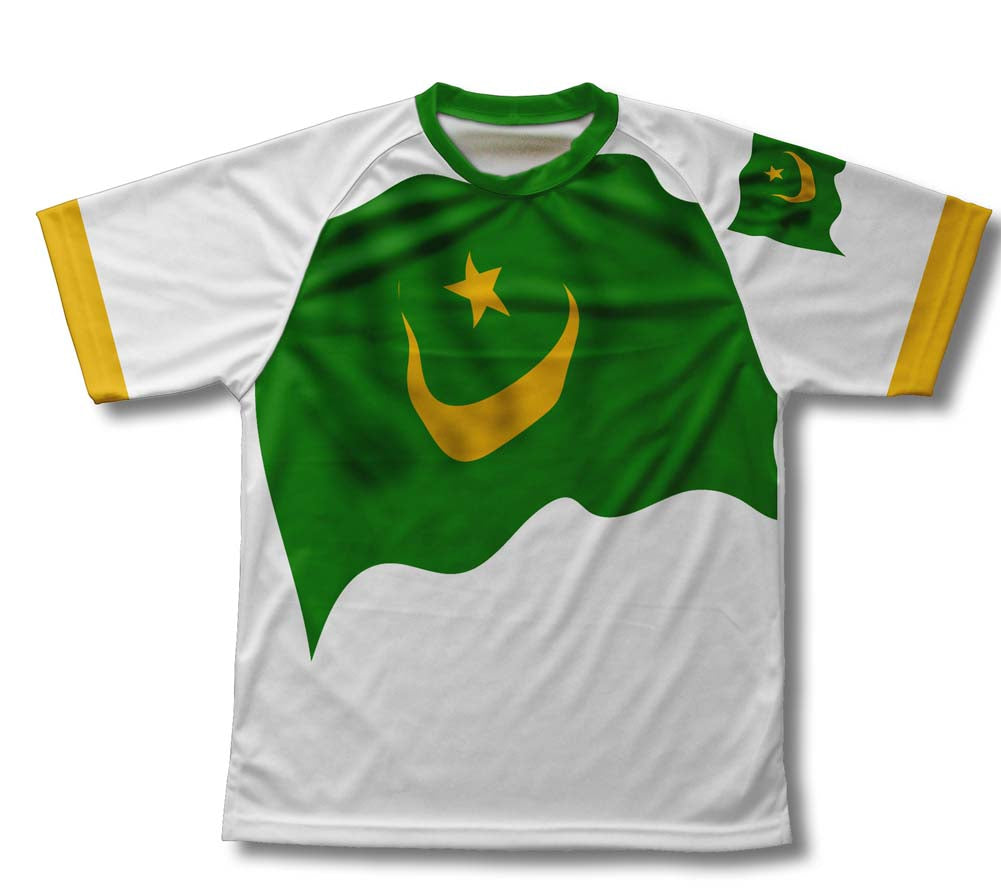 Mauritania Flag Technical T-Shirt for Men and Women