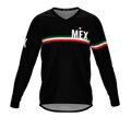 MTB BMX Cycling Jersey Long Sleeve Code Mexico Black for Men and Women