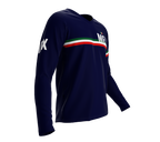 MTB BMX Cycling Jersey Long Sleeve Code Mexico Blue for Men and Women