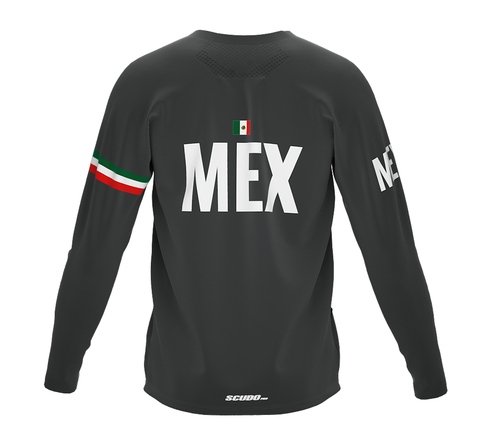 MTB BMX Cycling Jersey Long Sleeve Code Mexico Gray for Men and Women