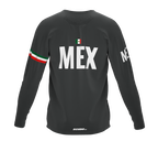 MTB BMX Cycling Jersey Long Sleeve Code Mexico Gray for Men and Women