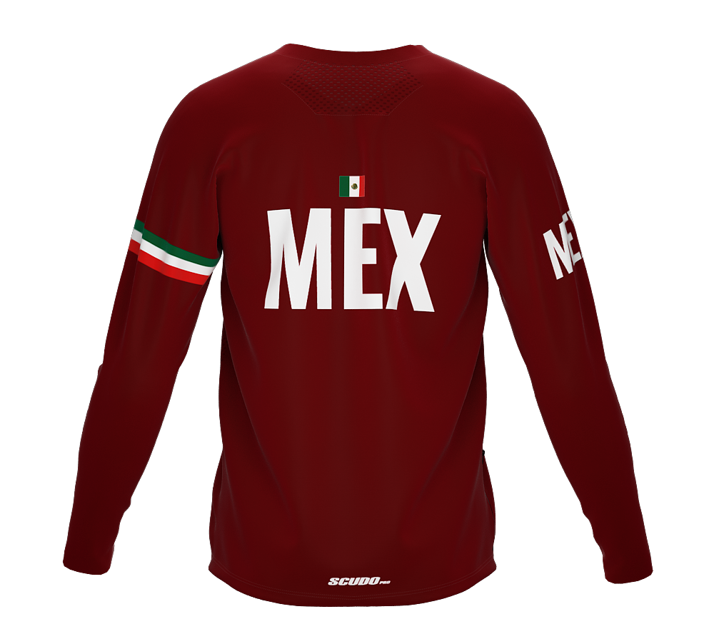 MTB BMX Cycling Jersey Long Sleeve Code Mexico Vine for Men and Women
