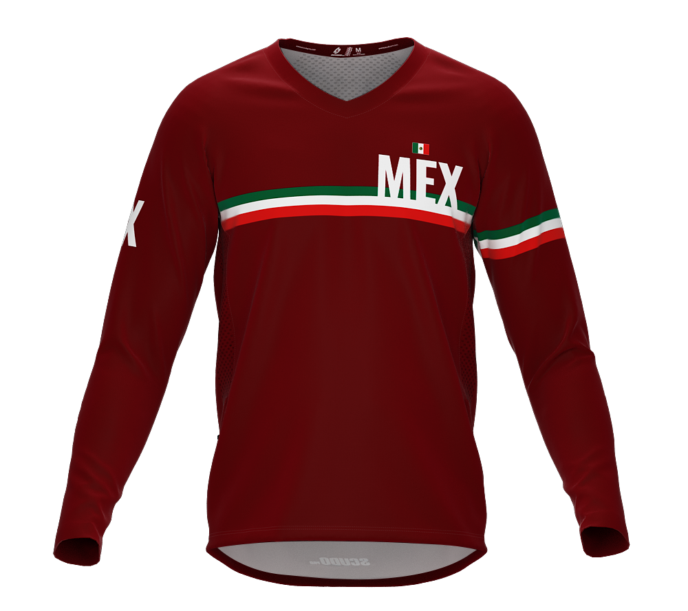 MTB BMX Cycling Jersey Long Sleeve Code Mexico Vine for Men and Women
