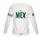 MTB BMX Cycling Jersey Long Sleeve Code Mexico White for Men and Women