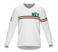 MTB BMX Cycling Jersey Long Sleeve Code Mexico White for Men and Women