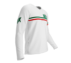 MTB BMX Cycling Jersey Long Sleeve Code Mexico White for Men and Women