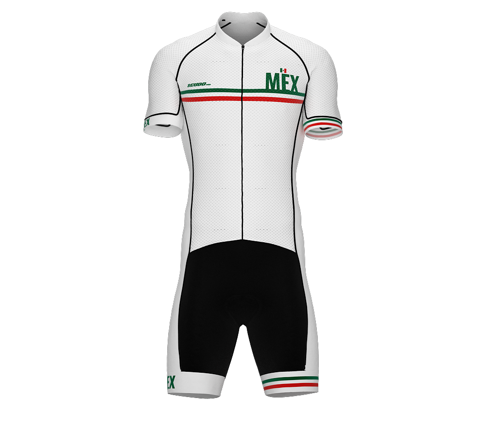 Mexico White Code Cycling Speedsuit for Men