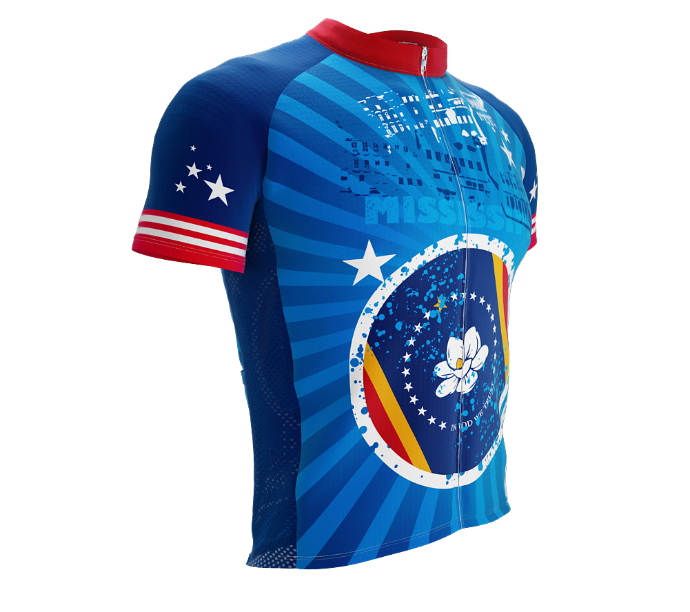 Mississippi Short Sleeve Cycling Jersey for Men and Women