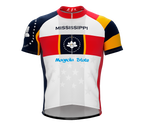 Mississippi Flag Short Sleeve Cycling Jersey for Men and Women