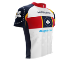 Mississippi Flag Short Sleeve Cycling Jersey for Men and Women