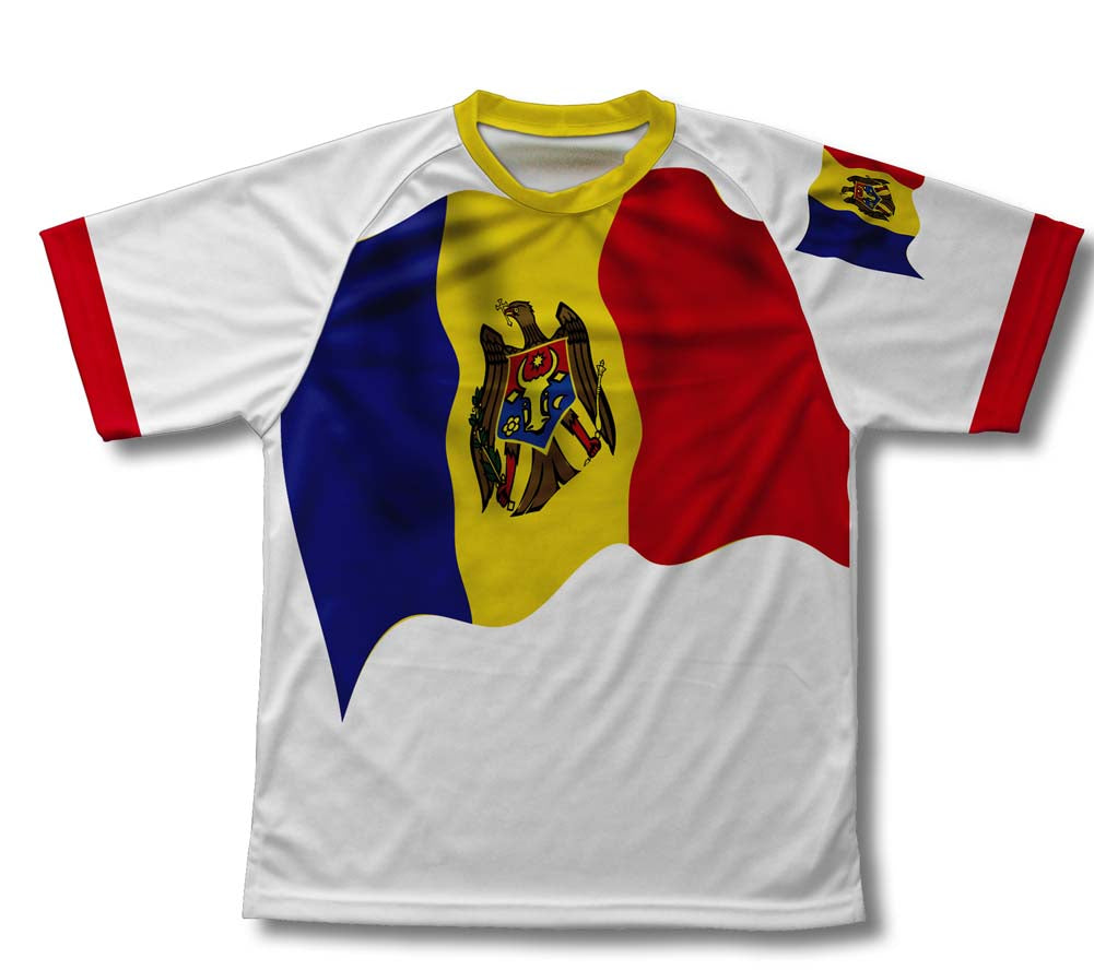 Moldova Flag Technical T-Shirt for Men and Women