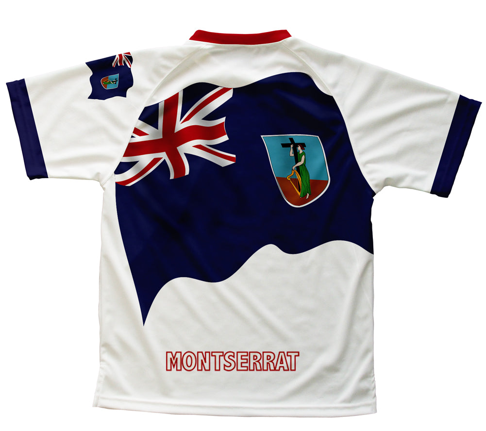 Montserrat Flag Technical T-Shirt for Men and Women