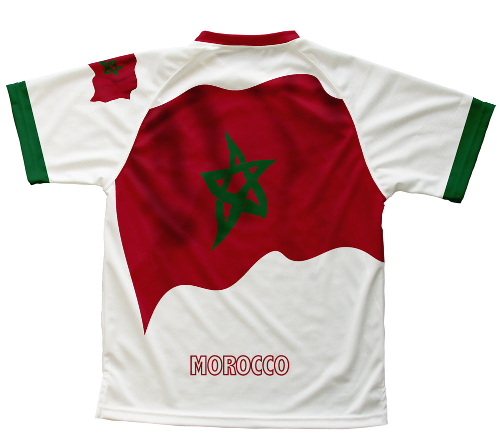 Morocco Flag Technical T-Shirt for Men and Women