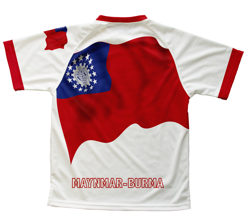 Myanmar-Burma Flag Technical T-Shirt for Men and Women