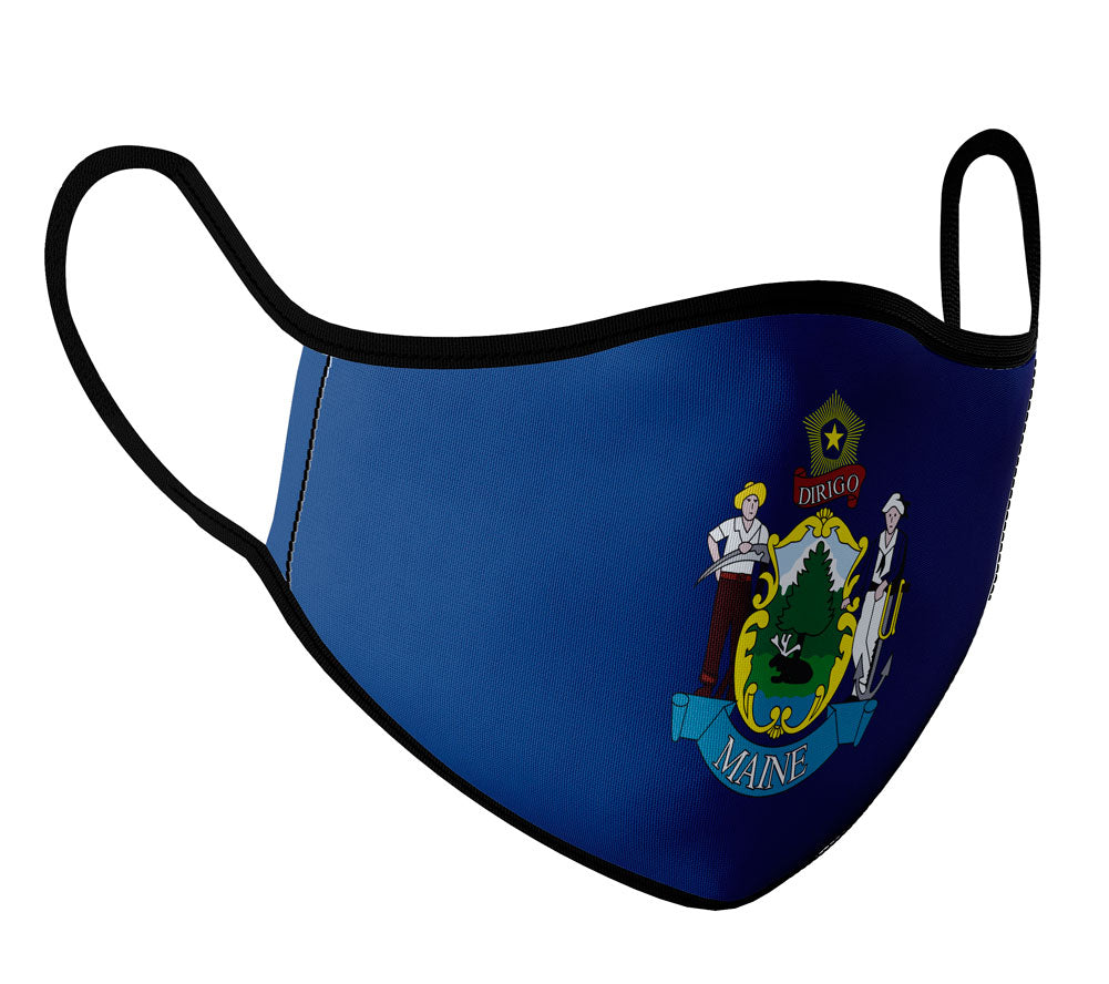 Maine - Face Mask with fluid and moisture resistant fabric. Reusable and Washable